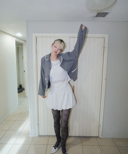 Smyeon(スミョン)の「Lace sheer tops/レースシアープトップス(Tシャツ/カットソー・レディース・ホワイト・FREE)」の19枚目の写真