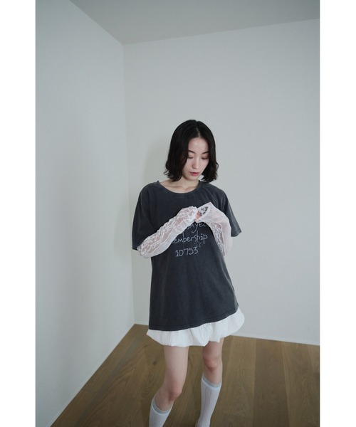 Lace sheer tops/レースシアープトップス（Tシャツ/カットソー