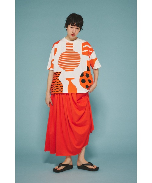 HeRIN.CYE(ヘリンドットサイ)の「Cut flare skirt カットフレアスカート(スカート・レディース・ブラック/ブルー/オレンジ・FREE)」の15枚目の写真