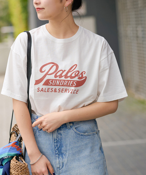 JOURNAL STANDARD relume(ジャーナルスタンダード レリューム)の「PalosロゴTEE(Tシャツ/カットソー・レディース・チャコールグレー/レッド・FREE)」の1枚目の写真