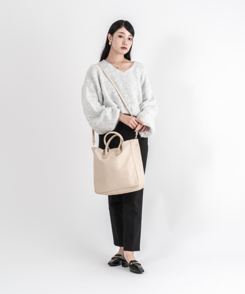 MARCO BIANCHINI（マルコビアンチーニ）の「【MARCO BIANCHINI/マルコビアンキーニ】レザートートバッグ 本革（トートバッグ・レディース・ブラック/ブラウン系その他/ベージュ・FREE）」の15枚目の写真