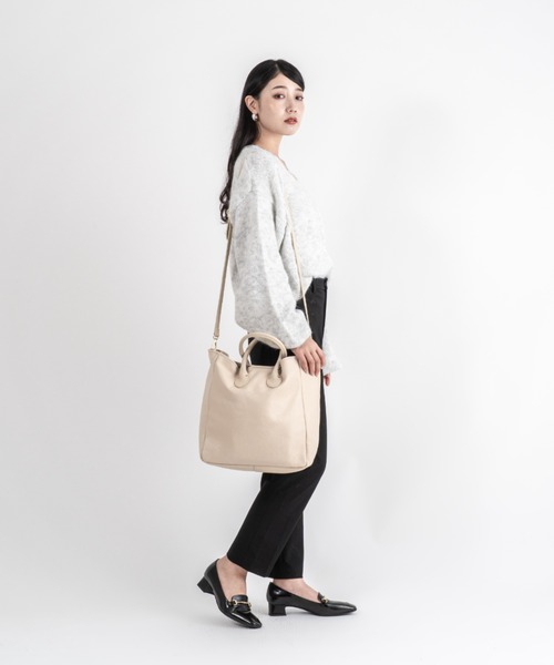 MARCO BIANCHINI（マルコビアンチーニ）の「【MARCO BIANCHINI/マルコビアンキーニ】レザートートバッグ 本革（トートバッグ・レディース・ブラック/ブラウン系その他/ベージュ・FREE）」の14枚目の写真