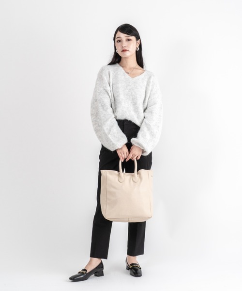 MARCO BIANCHINI（マルコビアンチーニ）の「【MARCO BIANCHINI/マルコビアンキーニ】レザートートバッグ 本革（トートバッグ・レディース・ブラック/ブラウン系その他/ベージュ・FREE）」の13枚目の写真