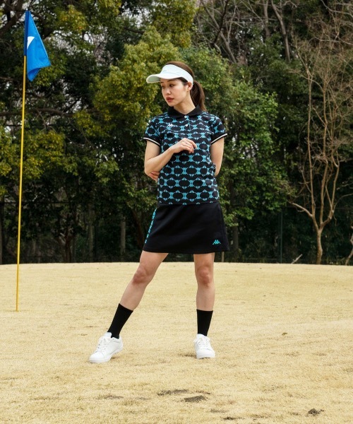 Kappa（カッパ）の「【Kappa/カッパ】レディースダンボールニットスカート　ゴルフ（スカート・レディース・ブラック/ホワイト/ネイビー・MEDIUM/LARGE/SMALL）」の4枚目の写真