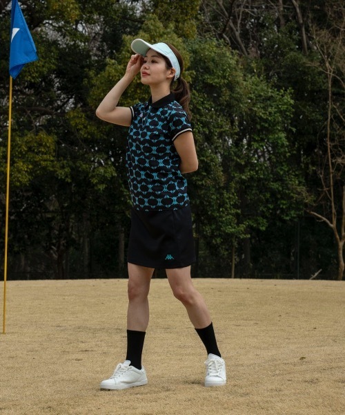 Kappa（カッパ）の「【Kappa/カッパ】レディースダンボールニットスカート　ゴルフ（スカート・レディース・ブラック/ホワイト/ネイビー・MEDIUM/LARGE/SMALL）」の5枚目の写真