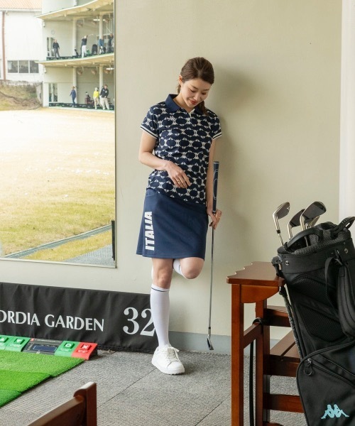 Kappa（カッパ）の「【Kappa/カッパ】レディースダンボールニットスカート　ゴルフ（スカート・レディース・ブラック/ホワイト/ネイビー・MEDIUM/LARGE/SMALL）」の21枚目の写真