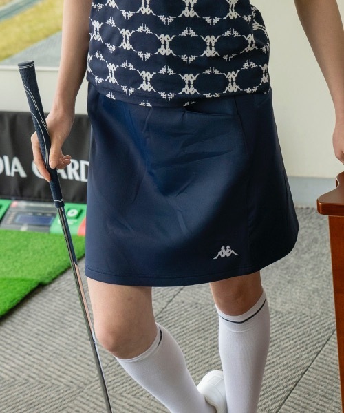 Kappa（カッパ）の「【Kappa/カッパ】レディースダンボールニットスカート　ゴルフ（スカート・レディース・ブラック/ホワイト/ネイビー・MEDIUM/LARGE/SMALL）」の18枚目の写真