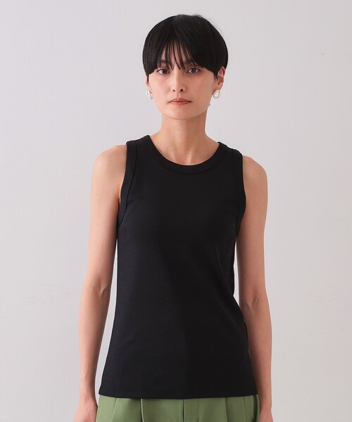 OPAQUE.CLIP（オペークドットクリップ）の「フライスアメリカンスリーブタンクトップ（タンクトップ・レディース・ネイビー/ホワイト/ブラック・42/40/38）」の16枚目の写真