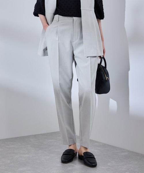 ROPE' PICNIC（ロペピクニック）の「【UV対応】【リネンライク・シリーズ】テーパードパンツ/通勤・セットアップ対応（スラックス・レディース・ダークブラウン/ネイビー/グレー/グレー系その他・40/38/36）」の18枚目の写真