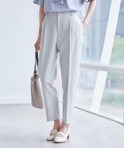 超美品 ROTA サマー スラックス ピュアリネン パンツ　ホワイト　テーパード 超美品 ROTA サマー スラックス ピュアリネン パンツ ホワイト