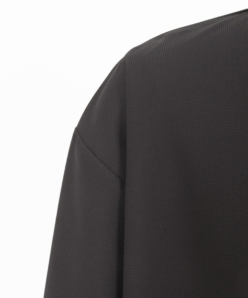 ADAM PATEK(アダムパテック)の「ADAMPATEK/ripple looose polo shirt/リップルルーズポロシャツ(AP2514005)(ポロシャツ・レディース・チャコールグレー/ブラック・1/2)」の20枚目の写真