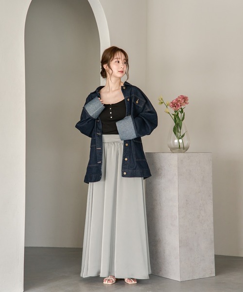 【新品】My kinda シェルボタンキャミソール mideal（マイディール）の「front button camisole / フロントボタン