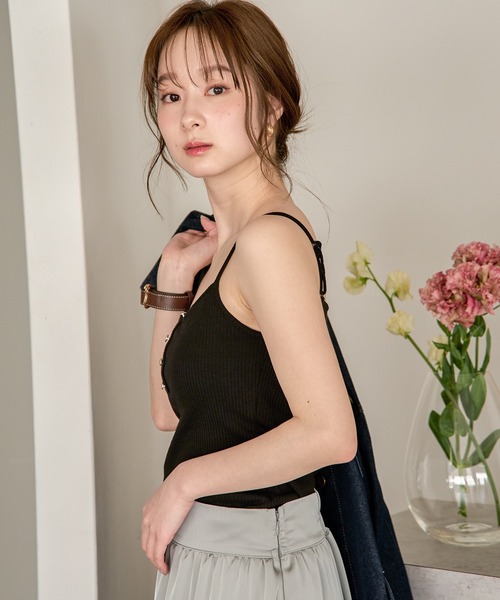 セール】front button camisole / フロントボタンキャミソール