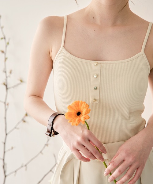 mideal（マイディール）の「front button camisole / フロントボタン