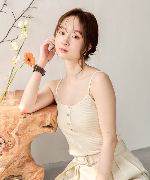 セール】front button camisole / フロントボタンキャミソール
