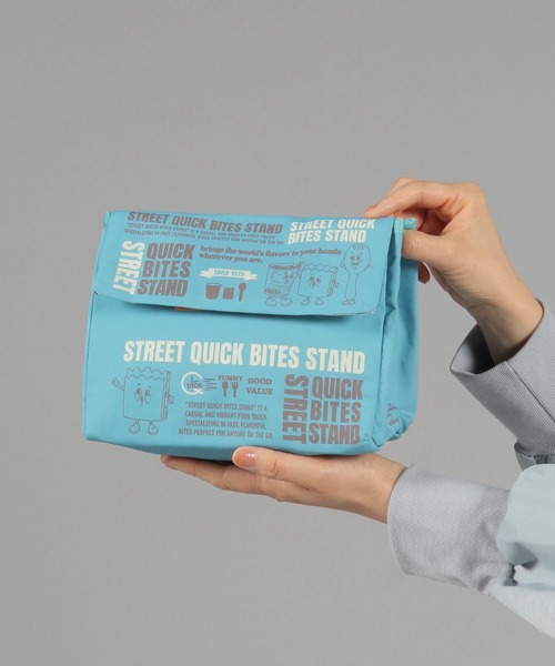 niko and...(ニコアンド)の「オリジナル保冷バッグ【STREET QUICK BITES STAND】(お弁当箱・レディース・オレンジ/ブルー・0)」の4枚目の写真