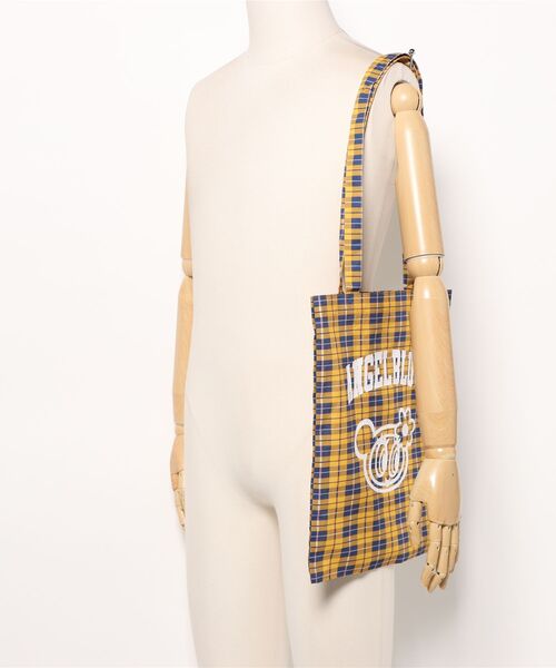 FOREVER 21(フォーエバー トゥエンティーワン)の「【ANGEL BLUE】チェックトートバッグ(トートバッグ・レディース・ネイビー/イエロー・FREE)」の8枚目の写真