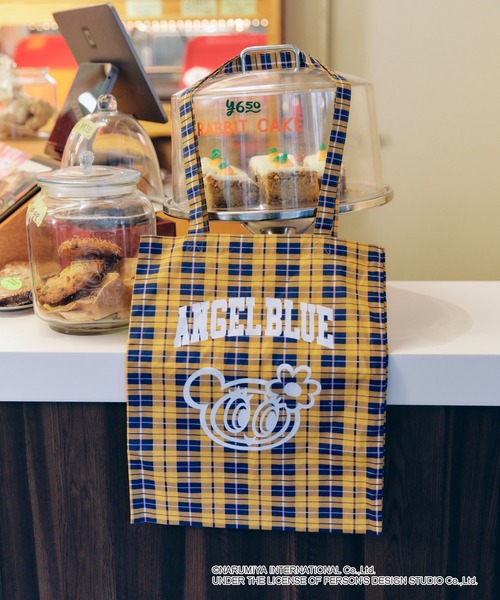 FOREVER 21(フォーエバー トゥエンティーワン)の「【ANGEL BLUE】チェックトートバッグ(トートバッグ・レディース・ネイビー/イエロー・FREE)」の2枚目の写真