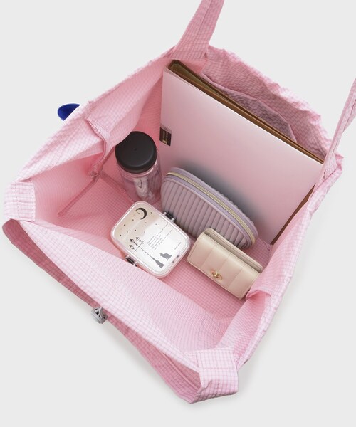 OPAQUE.CLIP（オペークドットクリップ）の「【推し活／6color】うちわも入る大きさ！ビッグトートバッグ（トートバッグ・レディース・ピンク系その他/ブラック系4/グリーン系その他5/ブルー系4/パープル系1/ワイン系6・00）」の13枚目の写真