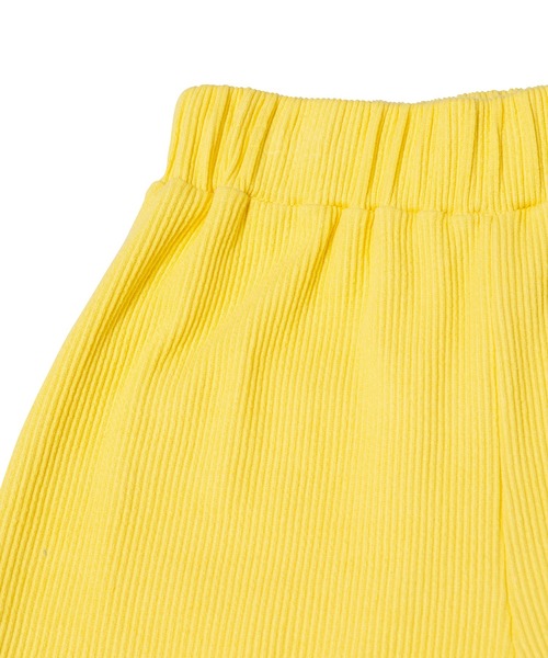 PUNYUS（プニュズ）の「リブフレアフリルパンツ（その他パンツ・レディース・グリーン/ブルー/ピンク/イエロー/ブラック・1/2/4/3）」の6枚目の写真