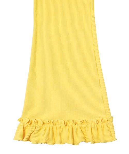 PUNYUS（プニュズ）の「リブフレアフリルパンツ（その他パンツ・レディース・グリーン/ブルー/ピンク/イエロー/ブラック・1/2/4/3）」の7枚目の写真