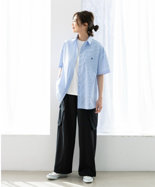 Champion（チャンピオン）の「＜champion/UNDOVE＞【UVカット/吸水速乾/ストレッチ/チャンピオン/低身長さん用サイズ有/スポーティ/ハイウエストパンツ/カーゴパンツ/カジュアルパンツ/裾ドロスト付】カーゴパンツ（その他パンツ・レディース・ブラック/カーキ・MEDIUM/SMALL/X-LARGE/LARGE）」の3枚目の写真