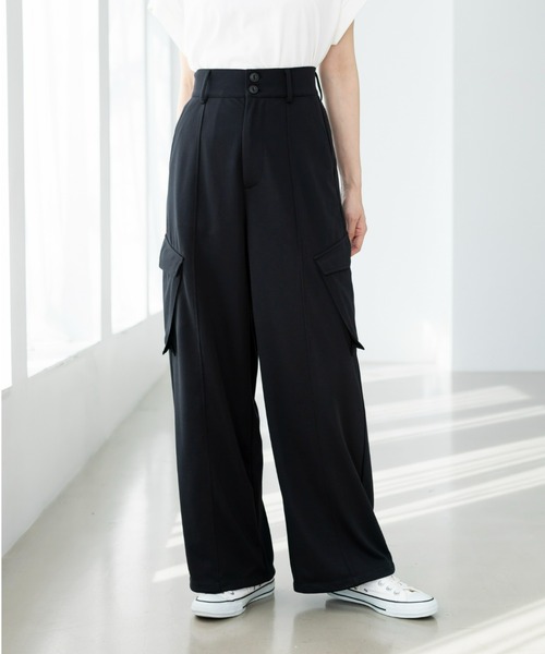 Champion（チャンピオン）の「＜champion/UNDOVE＞【UVカット/吸水速乾/ストレッチ/チャンピオン/低身長さん用サイズ有/スポーティ/ハイウエストパンツ/カーゴパンツ/カジュアルパンツ/裾ドロスト付】カーゴパンツ（その他パンツ・レディース・ブラック/カーキ・MEDIUM/SMALL/X-LARGE/LARGE）」の18枚目の写真