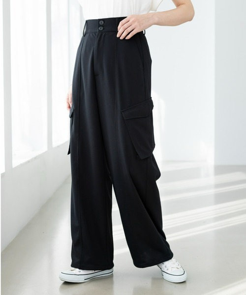 Champion（チャンピオン）の「＜champion/UNDOVE＞【UVカット/吸水速乾/ストレッチ/チャンピオン/低身長さん用サイズ有/スポーティ/ハイウエストパンツ/カーゴパンツ/カジュアルパンツ/裾ドロスト付】カーゴパンツ（その他パンツ・レディース・ブラック/カーキ・MEDIUM/SMALL/X-LARGE/LARGE）」の19枚目の写真