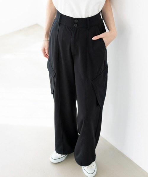 Champion（チャンピオン）の「＜champion/UNDOVE＞【UVカット/吸水速乾/ストレッチ/チャンピオン/低身長さん用サイズ有/スポーティ/ハイウエストパンツ/カーゴパンツ/カジュアルパンツ/裾ドロスト付】カーゴパンツ（その他パンツ・レディース・ブラック/カーキ・MEDIUM/SMALL/X-LARGE/LARGE）」の22枚目の写真