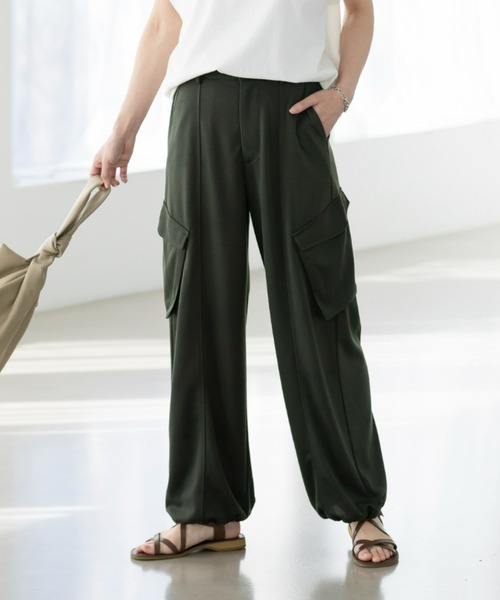 Champion（チャンピオン）の「＜champion/UNDOVE＞【UVカット/吸水速乾/ストレッチ/チャンピオン/低身長さん用サイズ有/スポーティ/ハイウエストパンツ/カーゴパンツ/カジュアルパンツ/裾ドロスト付】カーゴパンツ（その他パンツ・レディース・ブラック/カーキ・MEDIUM/SMALL/X-LARGE/LARGE）」の14枚目の写真