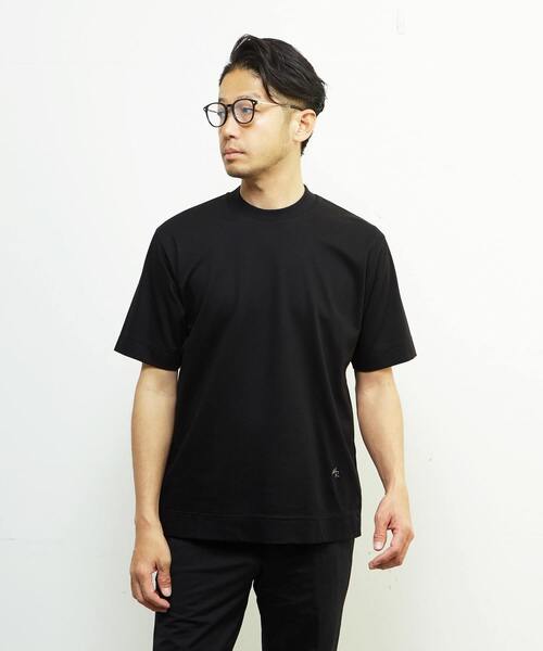 MEN'S MELROSE（メンズメルローズ）の「《WEB限定》ICE PACK NYLON 半袖ジャケT | 接触冷感 / 速乾（Tシャツ/カットソー・メンズ・ホワイト/チャコールグレー/ブラック/ベージュ/ネイビー/ブラウン・4/2/3/5）」の3枚目の写真