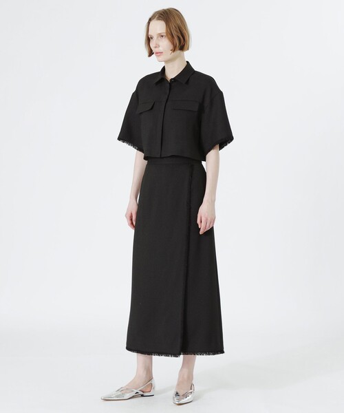 LOVELESS（ラブレス）の「フリンジハーフスリーブシャツ（シャツ/ブラウス・レディース・ベージュ系その他2/ブラック/ブルー系その他2・34/36）」の4枚目の写真