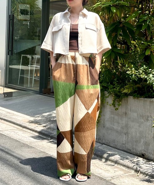 LOVELESS（ラブレス）の「フリンジハーフスリーブシャツ（シャツ/ブラウス・レディース・ベージュ系その他2/ブラック/ブルー系その他2・34/36）」の17枚目の写真