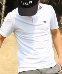 (RM)【LUXE/R GOLF】COOL & DRY ストレッチ スムース ロゴ ジャガード ポロシャツ