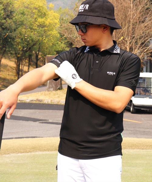 LUXE/R GOLF(ラグジュ ゴルフ)の「(RM)【LUXE/R GOLF】COOL & DRY ストレッチ スムース ロゴ ジャガード ポロシャツ(ポロシャツ・メンズ・チャコールグレー/ブラック/オフホワイト/ネイビー・LARGE/MEDIUM/XXX-LARGE/XX-LARGE/X-LARGE)」の7枚目の写真