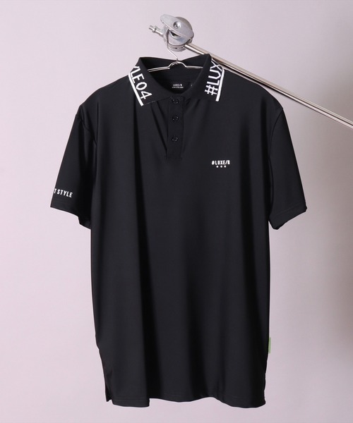 LUXE/R GOLF(ラグジュ ゴルフ)の「(RM)【LUXE/R GOLF】COOL & DRY ストレッチ スムース ロゴ ジャガード ポロシャツ(ポロシャツ・メンズ・チャコールグレー/ブラック/オフホワイト/ネイビー・LARGE/MEDIUM/XXX-LARGE/XX-LARGE/X-LARGE)」の22枚目の写真
