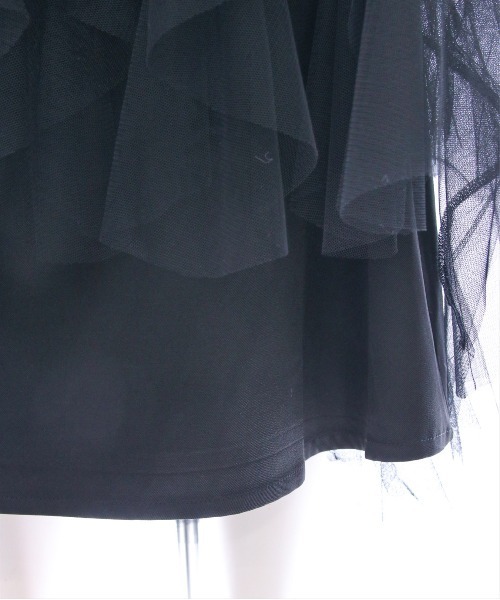 clear（クリア）の「【低身長サイズ有】チュールフリルロングスカート[大人 エレガント リボン]≪2025SS新作≫（スカート・レディース・アイボリー/ブラック・F/XS）」の15枚目の写真