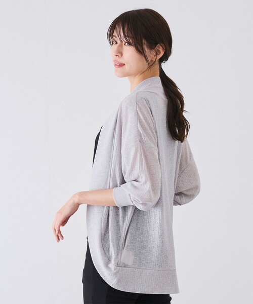 Jayro(ジャイロ)の「UV加工×接触冷感 ランダムリブカーディガン(カーディガン/ボレロ・レディース・ブラック/カーキ/ラベンダー/ライトグレー/ホワイト系その他・M)」の14枚目の写真