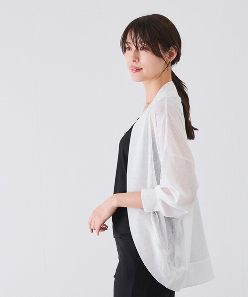 Jayro(ジャイロ)の「UV加工×接触冷感 ランダムリブカーディガン(カーディガン/ボレロ・レディース・ブラック/カーキ/ラベンダー/ライトグレー/ホワイト系その他・M)」の22枚目の写真