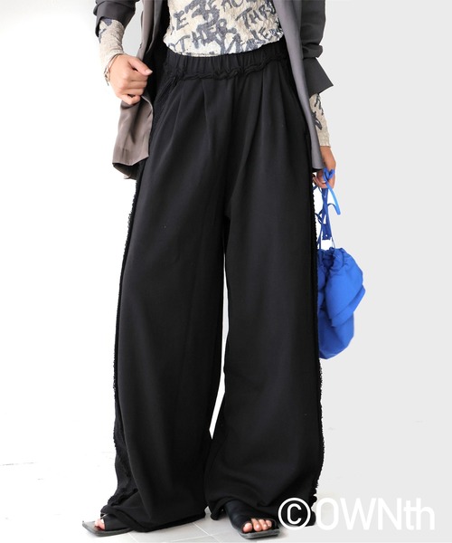 antiqua(アンティカ)の「メッシュラインパンツ(その他パンツ・レディース・ブラック・ONESIZE)」の2枚目の写真