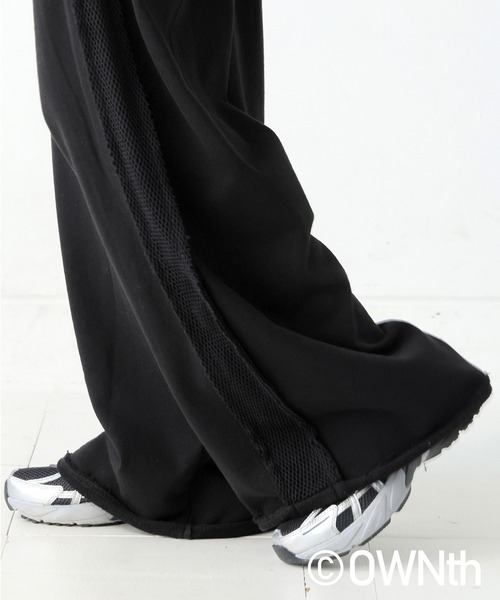 antiqua(アンティカ)の「メッシュラインパンツ(その他パンツ・レディース・ブラック・ONESIZE)」の4枚目の写真