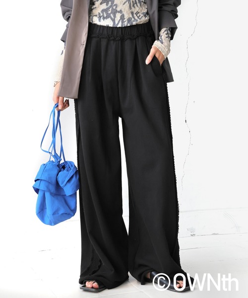 antiqua(アンティカ)の「メッシュラインパンツ(その他パンツ・レディース・ブラック・ONESIZE)」の5枚目の写真