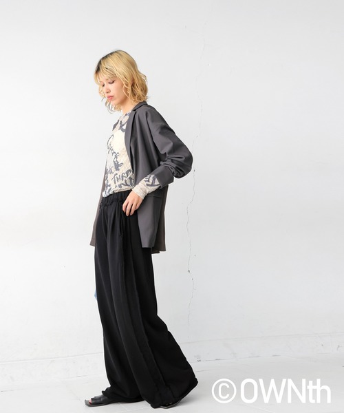 antiqua(アンティカ)の「メッシュラインパンツ(その他パンツ・レディース・ブラック・ONESIZE)」の6枚目の写真