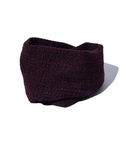 glamb（グラム）の「Hidden Valley Tweed Snood / ヒドゥンバレーツイードスヌード（ネックウォーマー/スヌード・メンズ・ブラック/ワイン・FREE）」の3枚目の写真