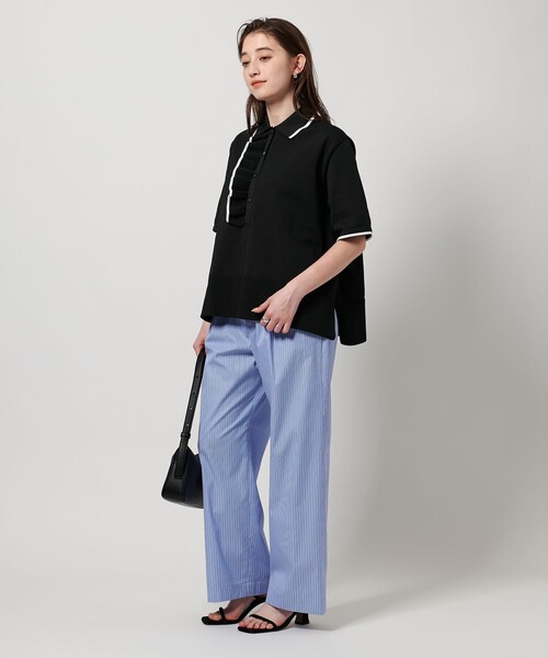 ユナイテッドアローズ ミニマルフリル ニット 5SL UNITED ARROWS（ユナイテッドアローズ）の「ミニマルフリル