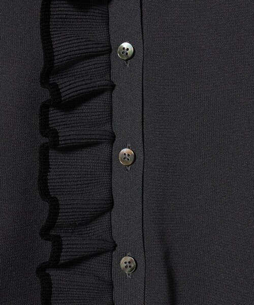UNITED ARROWS ミニマルフリルニット　ブラック ミニマルフリル ニット 5SL（ニット/セーター）｜UNITED ARROWS