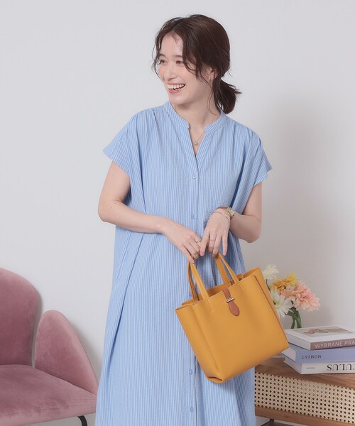 ITS'DEMO（イッツデモ）の「ベルト三層ミニトート（ハンドバッグ・レディース・イエロー/ライトベージュ/ブラック/アイボリー・00）」の21枚目の写真