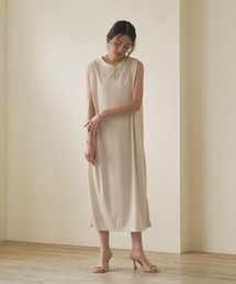 audrey and john wad（オードリーアンドジョンワッド）の「ノースリーブドレープワンピース-手洗い可-（ワンピース）」