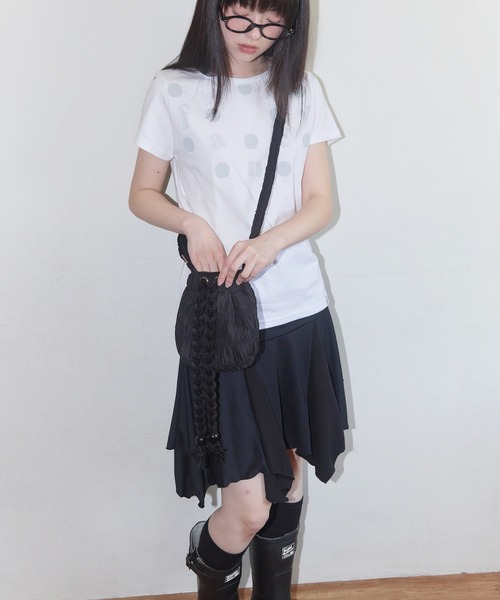 FANCY CLUB（ファンシークラブ）の「FANCY CLUB／ストリングクロスBAG（ショルダーバッグ・レディース・ブラック・FREE）」の2枚目の写真