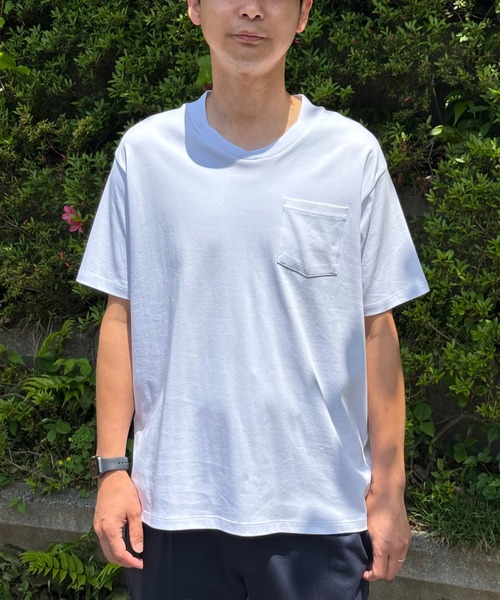 VENCEEXCHANGE(ヴァンスエクスチェンジ)の「ポケ付きVネックTシャツ(Tシャツ/カットソー・メンズ・ホワイト・M/L/LL)」の2枚目の写真